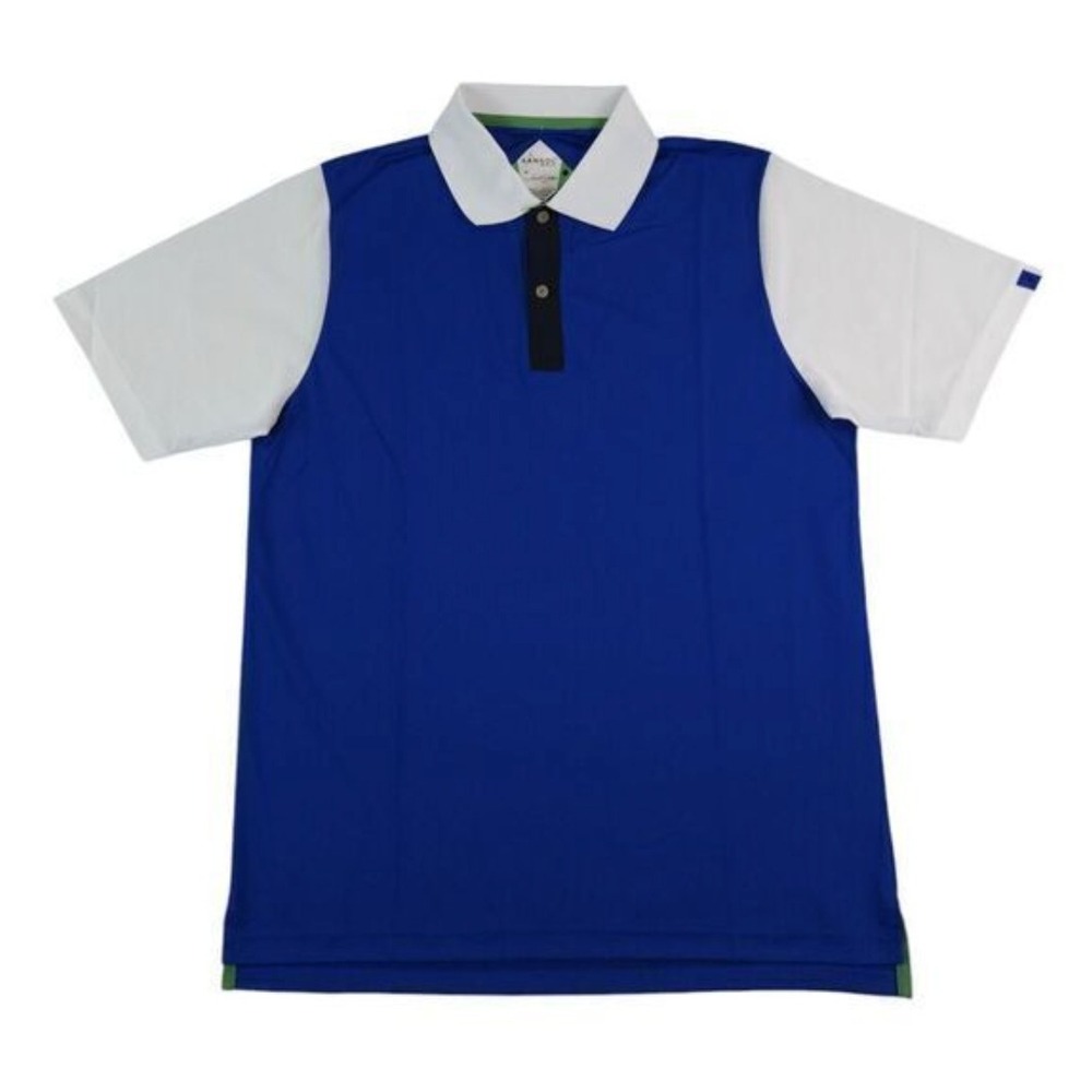 Kangol Golf Mens M Blue White Colorblock Polo Shirt K1649PJ UV Protection NEW